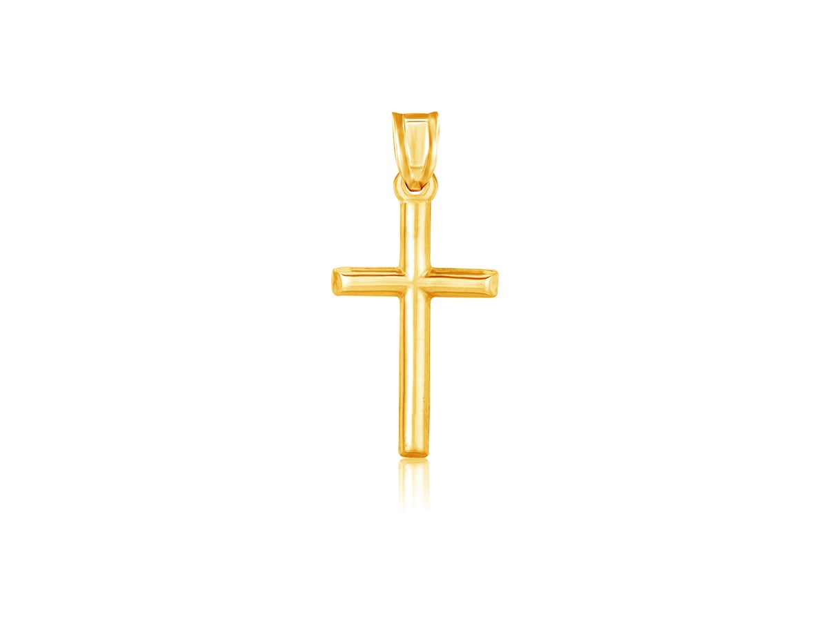Nathalias Ny 14K Gold Cross Pendant, Elegantly Polished, High Polish Cross Pendant 0.5 Gram(S), Ready to Ship. | Not Allergic, Not Plated, Not Peeling Off. Gold K, Luxury Gold K, Enhances Luck, Brings Good Luck, Real Gold, Paylater Lazpaylater ราคา 4,500 บาท*ส่งฟรี