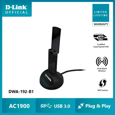 D-Link DWA-192-B1 AC1900 Wireless Dual Band USB 3.0 Adapter