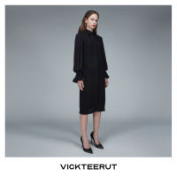 VICKTEERUT (ราคาปกติ 9900-.) Re-Edition Pleated Sleeve Shirt Dress เดรสแขนยาว ปกเชิ้ต แขนอัดพลีท