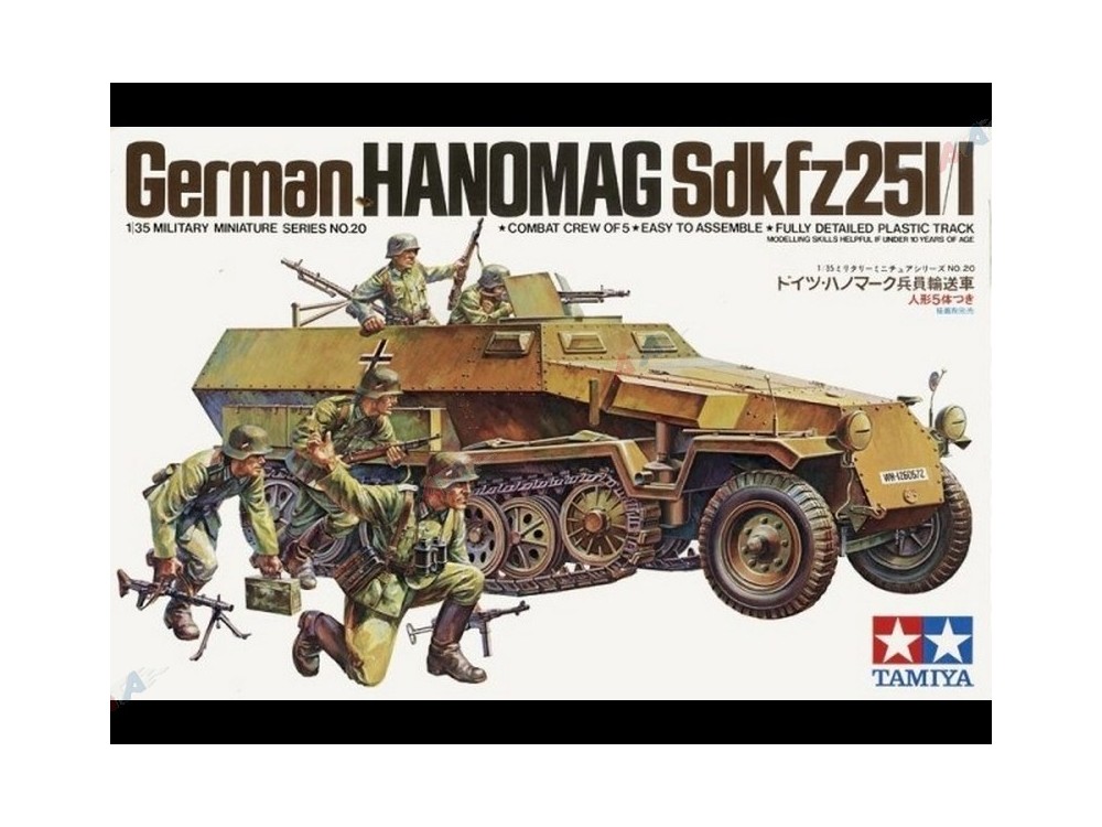 โมเดล 1/35 Sdkfz. 251 Half track w/figure ทหาร, Tamiya