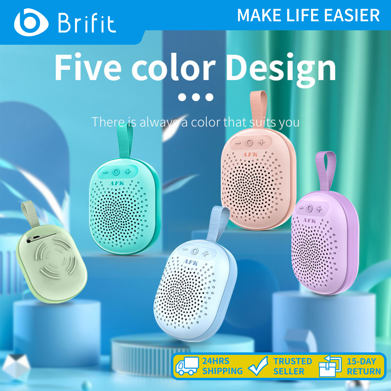 Brifit กีฬาแบบพกพากลางแจ้ง 3d Audio ลำโพงบลูทูธ Ipx4 ระดับกันน้ำรองรับ 32G TF Card การเล่นบลูทูธ 5.0 เหมาะสำหรับกีฬากลางแจ้ง, บ้าน, สำนักงาน, การรวบรวม, แคมป์ปิ้ง ราคา 192 บาท*ส่งฟรี