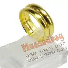 ภาพขนาดย่อของสินค้ายิ่งใส่ยิ่งเงาแหวนทองสตางค์พม่า รุ่นกลมหนา คุ้มค่า ไม่ลอกไม่ดำ มีราคาส่ง
