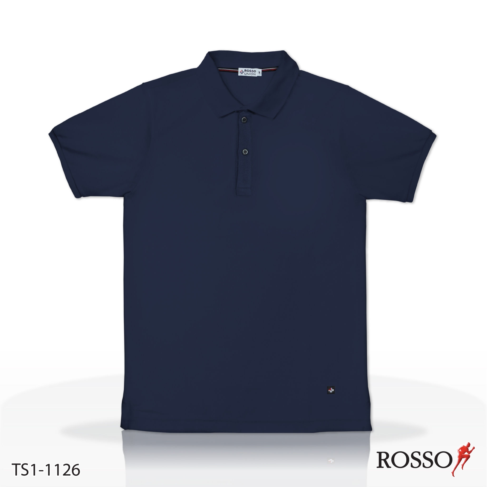 ROSSO เสื้อยืด POLO สีพื้น รุ่น TS1-1126 (1ตัว/แพค)