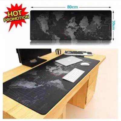 แผ่นรองเมาส์ ออกแบบแผนที่โลก Big Size. 80 x 30 cm. Mouse pad