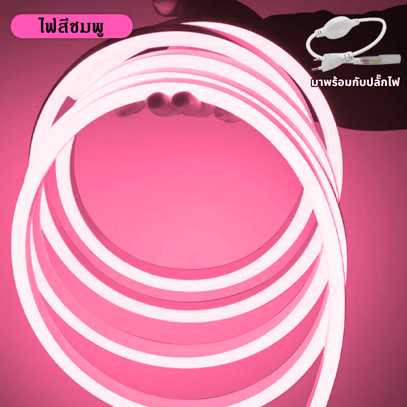 ไฟเส้น Neon Flex LED ตัดได้ไฟนีออนแคบแบบยืดหยุ่น AC 220V สำหรับตกแต่งวันหยุดคริสต์มาสแบบทำมือสำหรับไฟติดเพดานห้อง