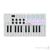 M-VAVE : SMK-25 Midi Keyboard 8 Pads by Millionhead (คอนโทรลเลอร์คีย์บอร์ด USB MIDI 25 คีย์พร้อมแผ่นดรัมแบ็คไลท์ 8 อัน บลูทูธ)