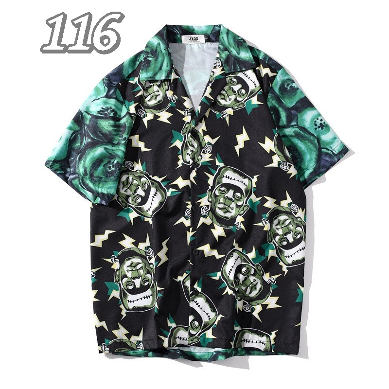 ลดราคาพิเศษ?พร้อมส่ง? เสื้อฮาวาย Hawaii Shirt สไตล์เกาหลี เสื้อเชิ๊ตสตรีท ลายสวยคมชัด ซักสีไม่ตก
