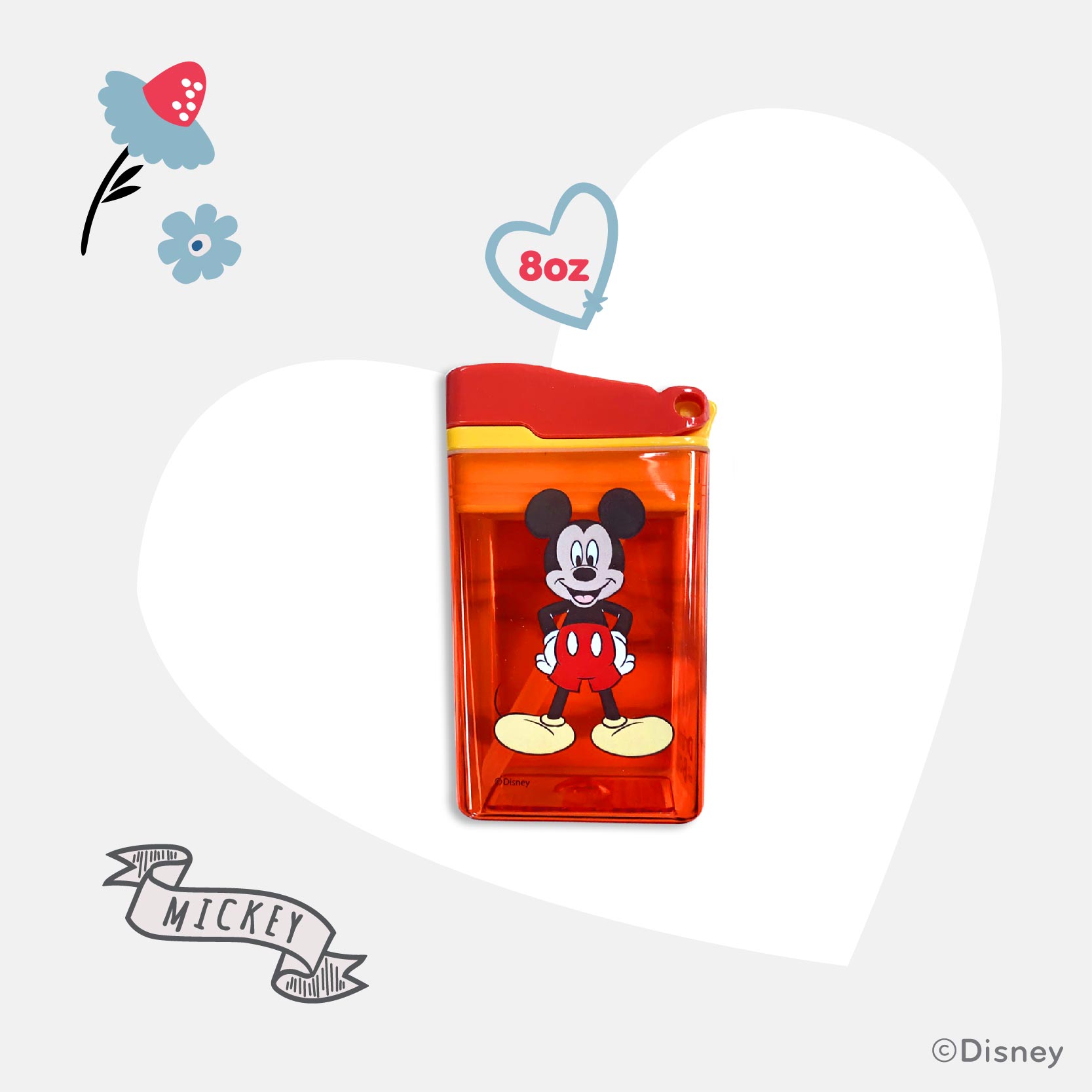 Drink in the Box Gen2 ลาย Mickey&Minnie ขนาด 8 Oz. กระติกน้ำตกไม่แตก กระติกน้ำเด็กกระบอกน้ำ กระบอกน้ำเด็ก กระบอกน้ำหัดดื่มสูญญากาศ นำเข้าจากแคนาดา