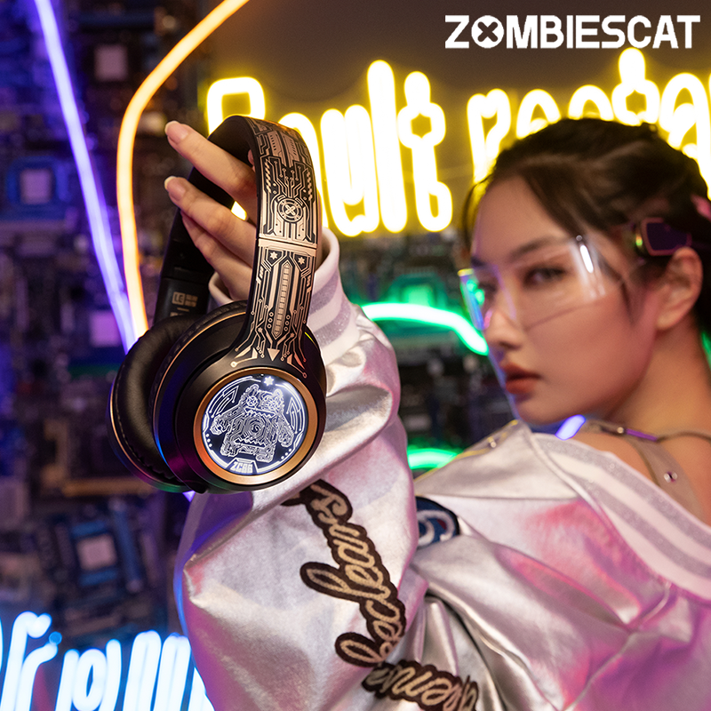 ZombiesCat S1 Wireless Headphones Bluetooth Earphones Bluetooth 5.1 Stereo HiFi Music Sound Insulation and Noise With Reduction Folding Design Microphone Sports Gaming Headset ราคา 454 บาท*ส่งฟรี
