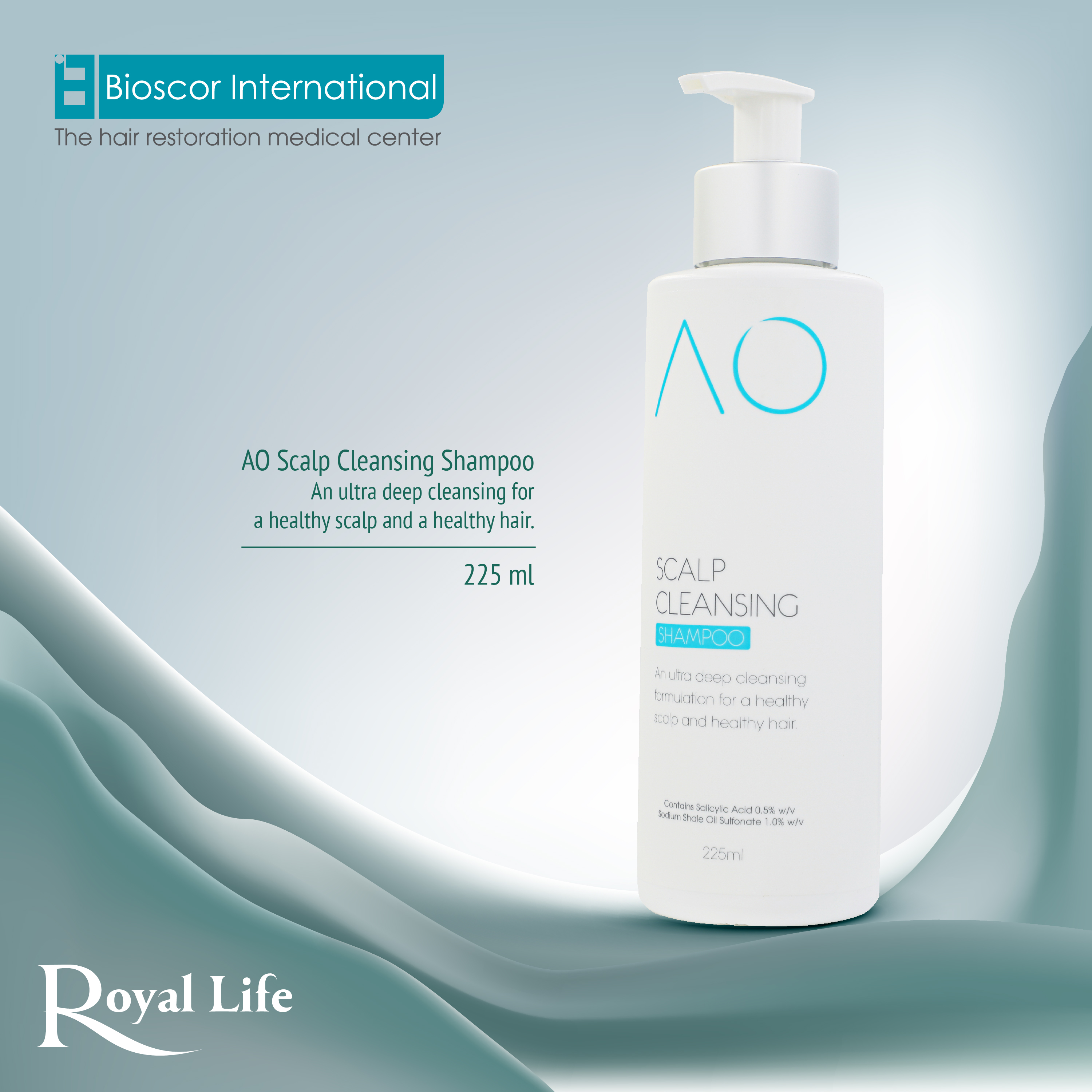 AO Scalp Cleansing Shampoo (เอโอ สกั๊ลพ์ คลีนซิ่ง แชมพู) แชมพูสูตรเน้นทำความสะอาดหนังศีรษะและเส้นผมอย่างล้ำลึก ราคา 1,050 บาท*ส่งฟรี