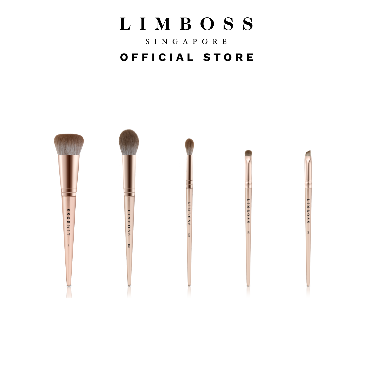 LIMBOSS Beauty - Brush Set (140, 132, 122, 112, 104) Special Makeup Brush Set, 5 Items ราคา 8,890 บาท*ส่งฟรี