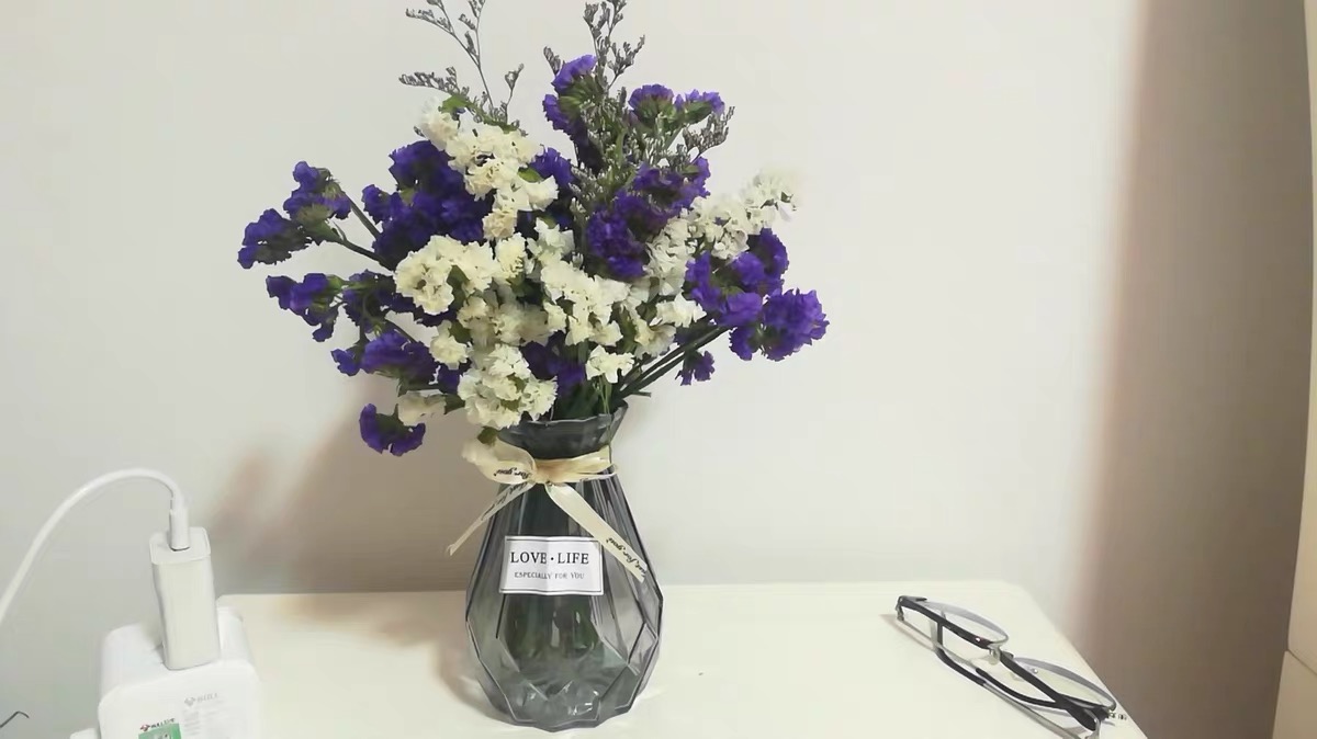 พร้อมส่ง แจกันดอกไม้ vase แก้วโปร่งใสแจกันยุโรปห้องนั่งเล่นที่เรียบง่ายตกแต่ง