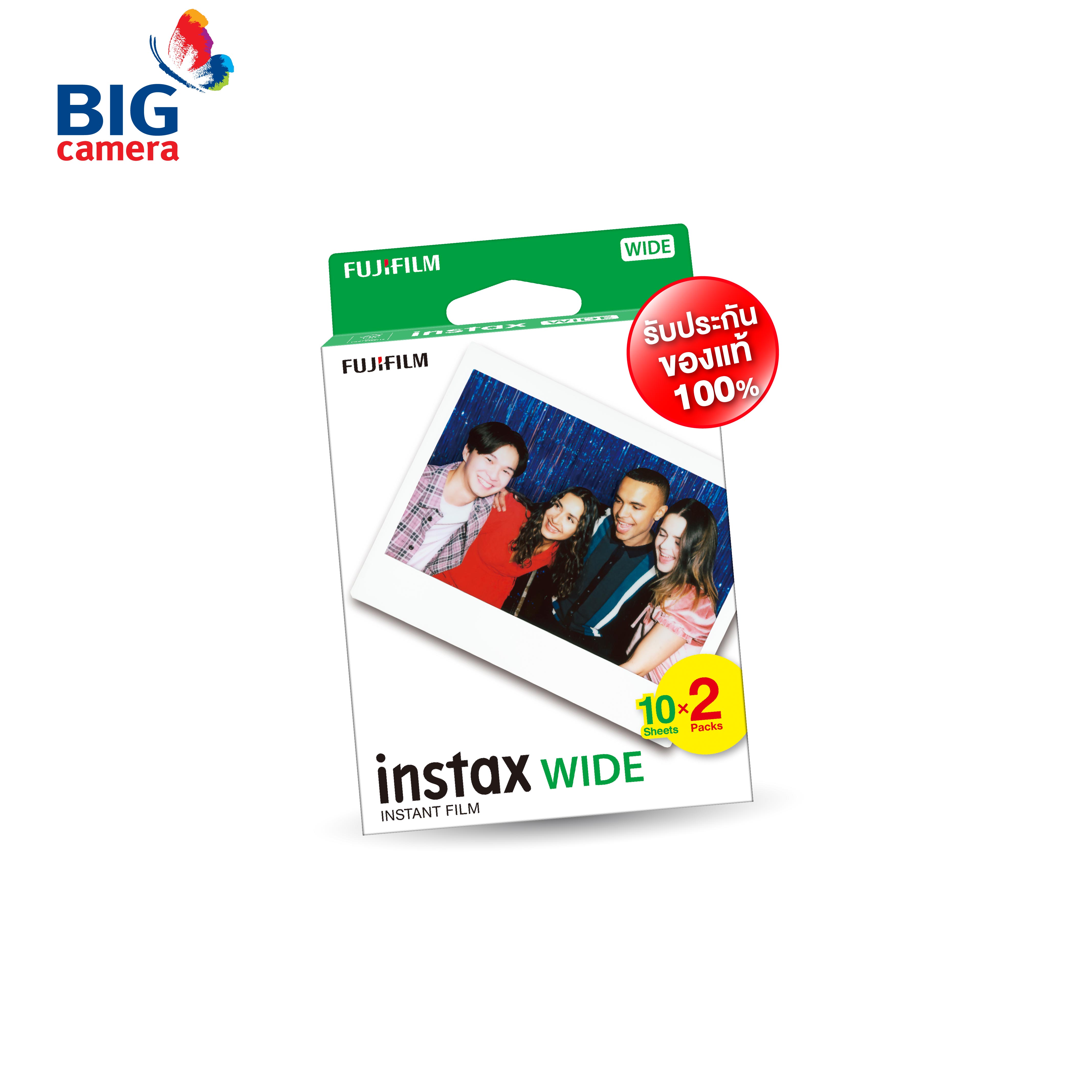 Fujifilm Instax Wide Film 10*2 Instant Film [20 Sheets of White Border Film] - Genuine Fuji Th (Can Only Be Used with Instax Wide 400 Cameras, Instax Link Wide Only) ราคา 950 บาท*ส่งฟรี
