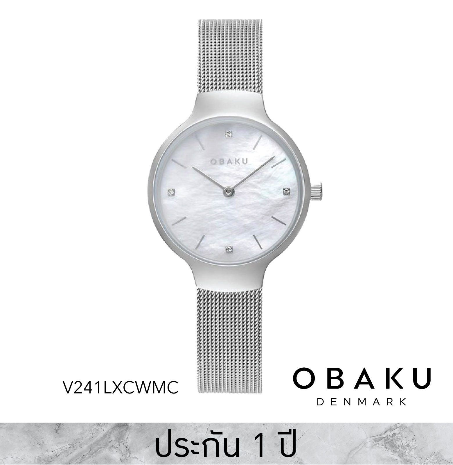 OBAKU นาฬิการุ่น Vikke สี Steel V241LXCWMC หน้าปัด 29 มม.