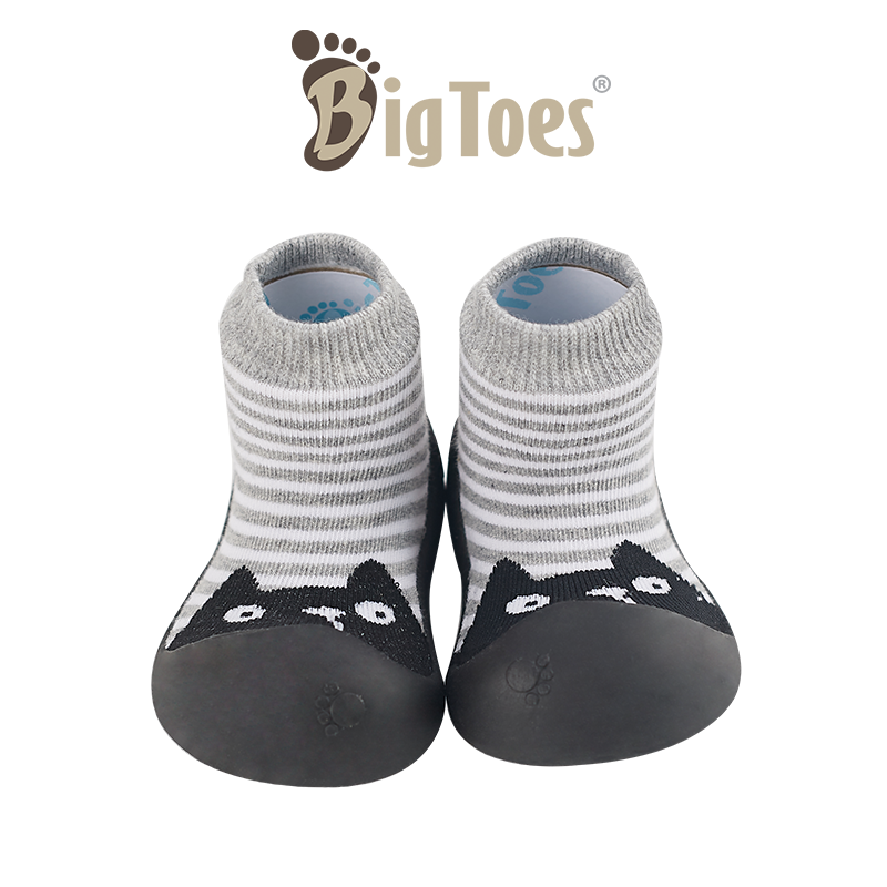 รองเท้าหัดเดิน Bigtoes ลาย Bear black (หมีดำ) Baby Shoes รองเท้าเด็กชาย รองเท้าเด็กผู้หญิง รองเท้าถุงเท้า