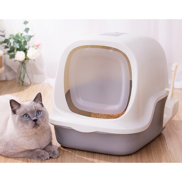 กระบะทรายแมว Cat Little Box ห้องน้ำแมวทรงโดม ห้องน้ำแมว กระบะทรายแมว รุ่น ฝาเปิดเต็มใบ #P087