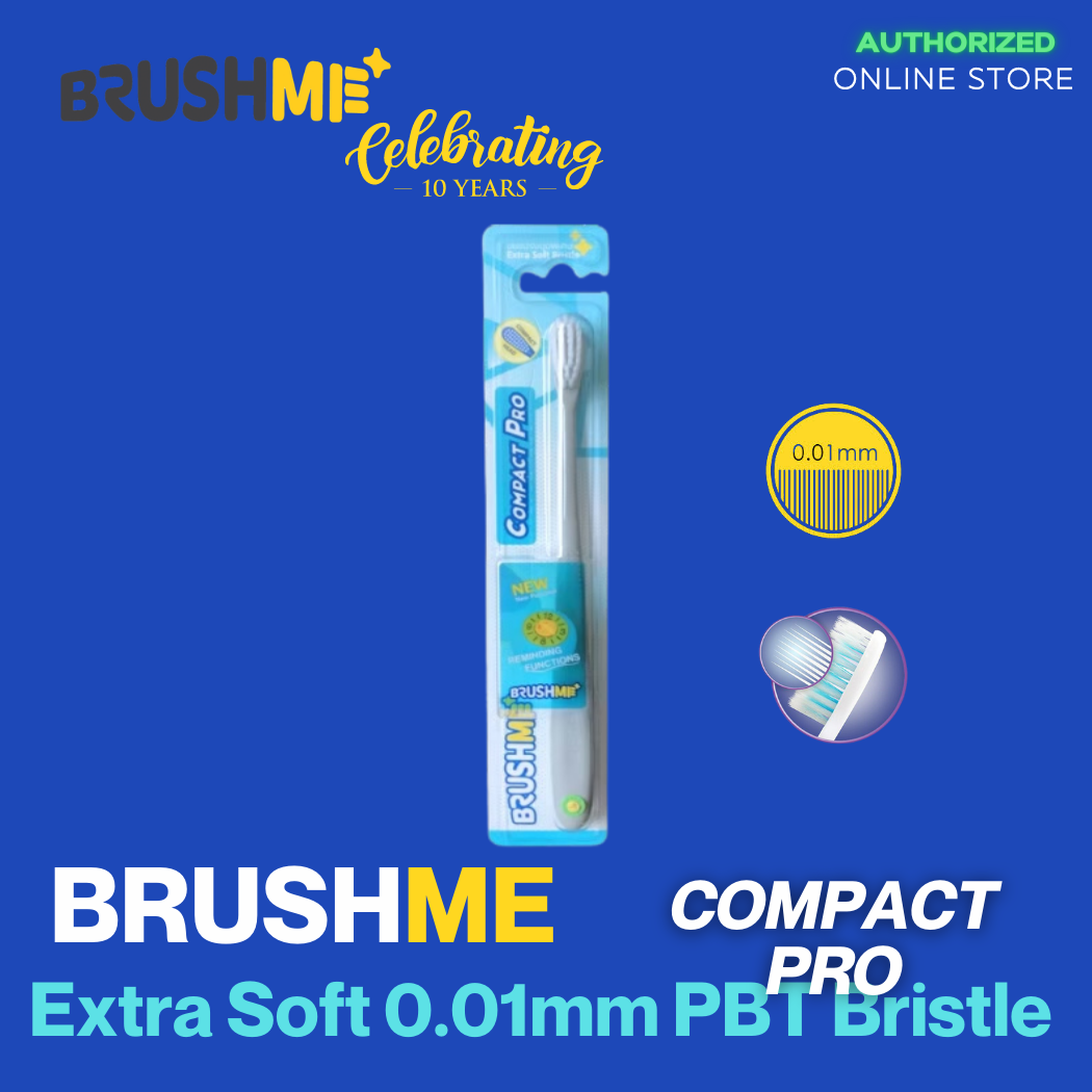 แปรงสีฟันบลัชมี รุ่น Compact Pro แปรงสีฟันหัวเล็กกะทัดรัด(แปรงสีฟัน,แปรงสีฟันขนนุ่ม,Brushme,Toothbrush)