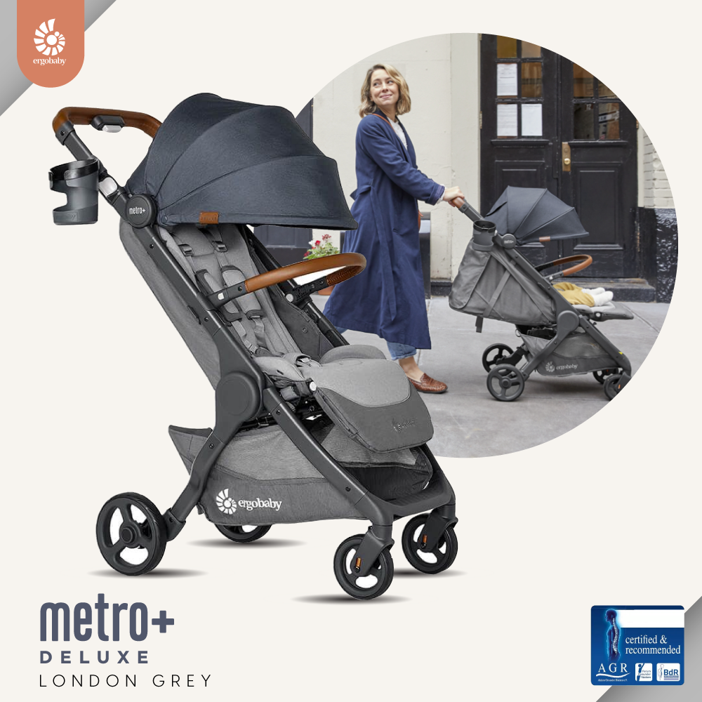 รถเข็นเด็ก Ergobaby รุ่น Metro + Deluxe Stoller - London Grey รหัส EGMETROPDXLNGRY