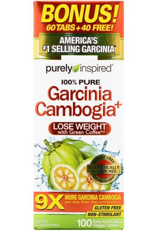 [Exp2023] เข้มข้นถึง 9X Purely Inspired, Garcinia Cambogia+ สารสกัดจากผลส้มแขก 100 Tablets