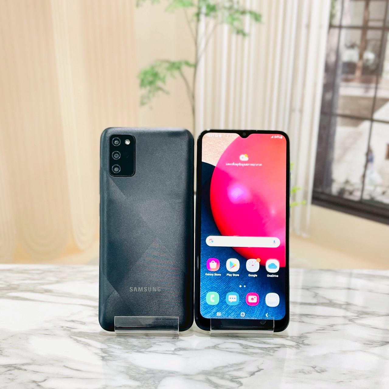 Mobile Phone <samsung-a02s <ขนาดหน้าจอ="" 6.52="" นิ้ว="" แรม="" 4="" รอม="" 64="" แอนดรอยด์="" 10="" แบตเตอรี่="" 5000mah=""></samsung-a02s> ราคา 1,349 บาท*ส่งฟรี