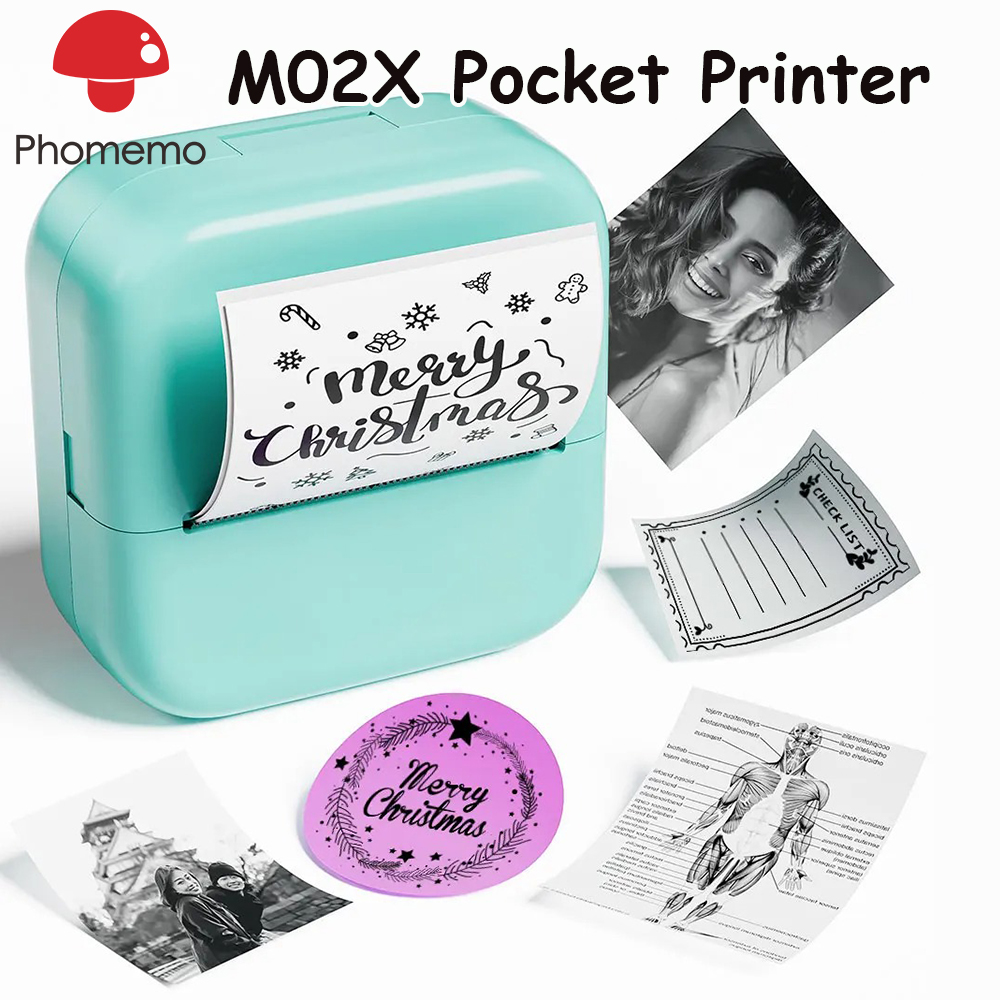 Phomemo M02X Mini Bluetooth Label Printer,Portable Thermal Printer,Great For Photos,Barcode,Notes,Sticker ราคา 665 บาท*ส่งฟรี