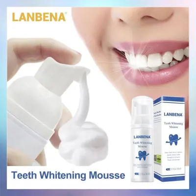 ยาสีฟันมูสแปรงฟัน ฟอกฟันขาว LANBENA Teeth Whitening Mousse 60 ml. ฟอกฟันขาว ขัดคราบเหลือง ดับกลิ่นปาก กลิ่นหอมสดชื่น