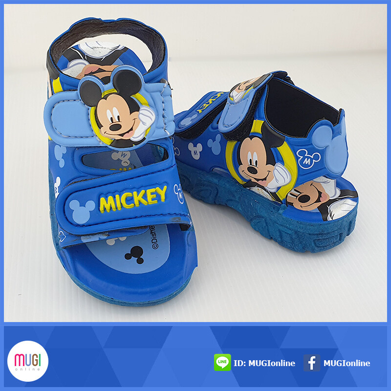 รองเท้ารัดส้นเด็ก 👧👦 ลายมิกกี้เมาส์ Mickey Mouse Minnie Mouse ลิขสิทธิ์แท้ 💯% MK98-5