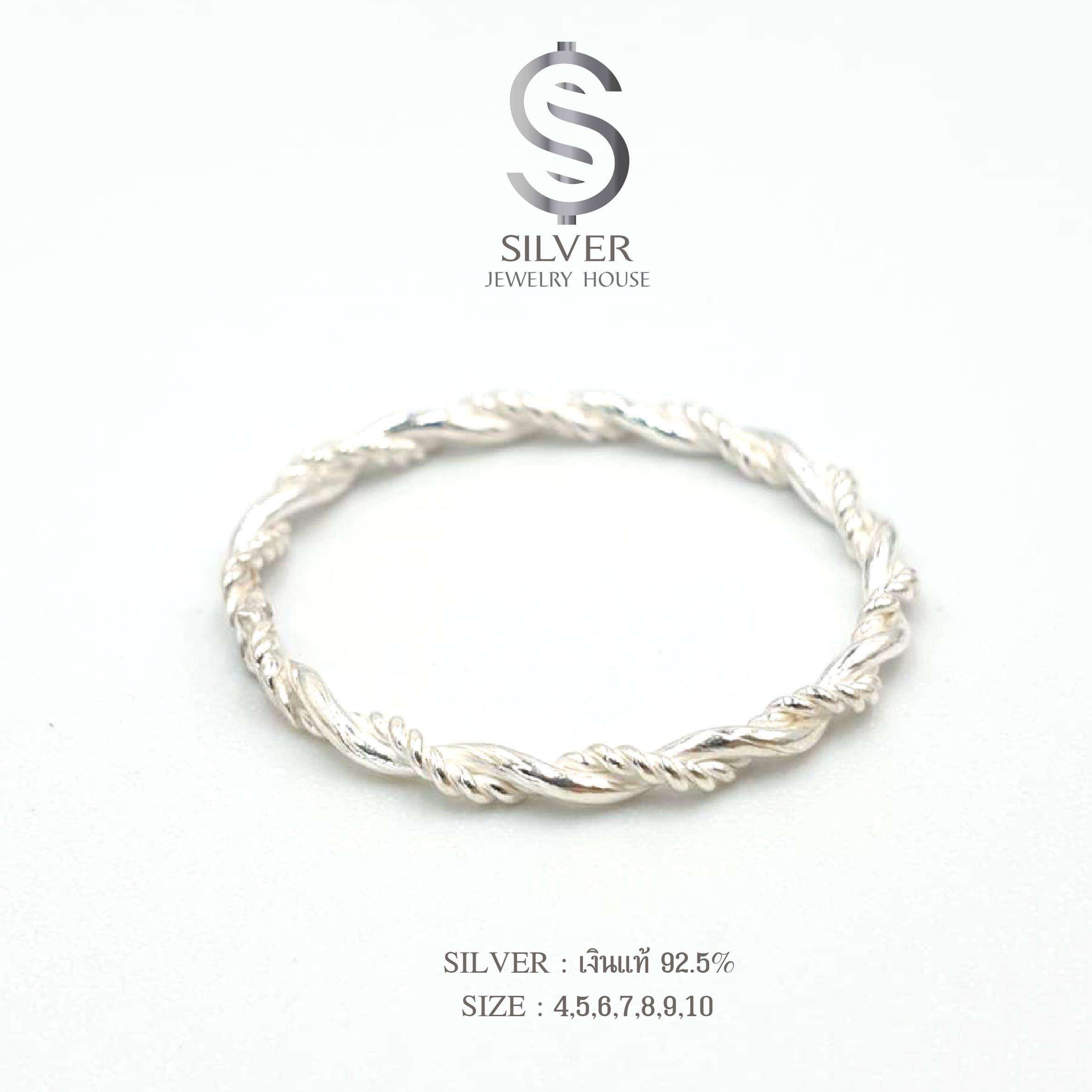 แหวนเกลียวเงินแท้ 92.5% Sterling silver ring