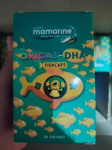 ภาพหน้าปกสินค้าMamarine OMEGA3-DHA Fishcaps 60 softgels มามารีน คิดส์ โอเมก้า 3 ดีเอชเอ ฟิชแคป 60 เม็ด ที่เกี่ยวข้อง