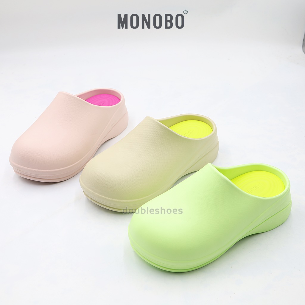 Monobo (Marshmallow High) รองเท้าแตะแบบสวมแฟชั่น (สีเขียวอ่อน , สีเบจอ่อน , สีชมพูพาสเทล) ไซส์ 5-8 ราคา 599 บาท*ส่งฟรี