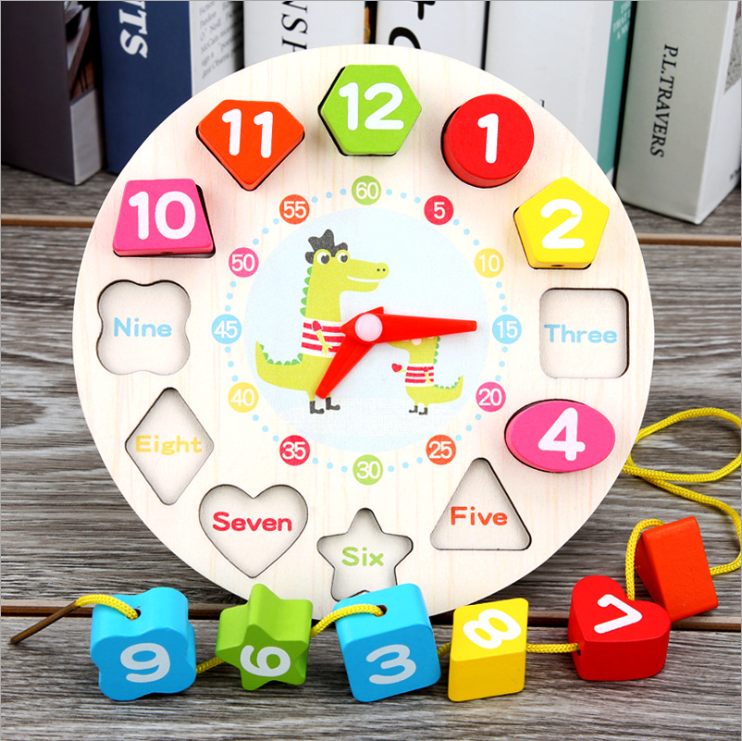 Genius one หน้าปัดนาฬิกาเสริมทักษะ อ่านเวลา ตัวเลข และศัพท์ภาษาอังกฤษ ของเล่นเด็ก ของเล่นไม้ ของเล่นฝึกทักษะ ของเล่นเสริมพัฒนาการ