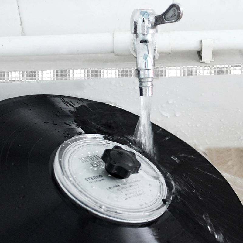 ฝาครอบกันน้ำ อุปกรณ์ปกป้องลาเบลสำหรับทำความสะอาดแผ่นเสียง Vinyl