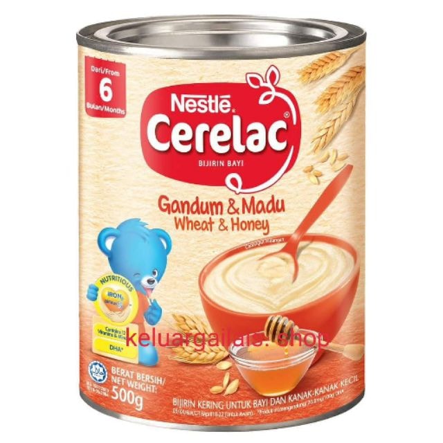 Cerelac อาหารสำหรับเด็ก รสแป้งผสมนำ้ผึ้ง ขนาด 500 กรัม สำหรับเด็กอายุ 6 เดือนขึ้นไป