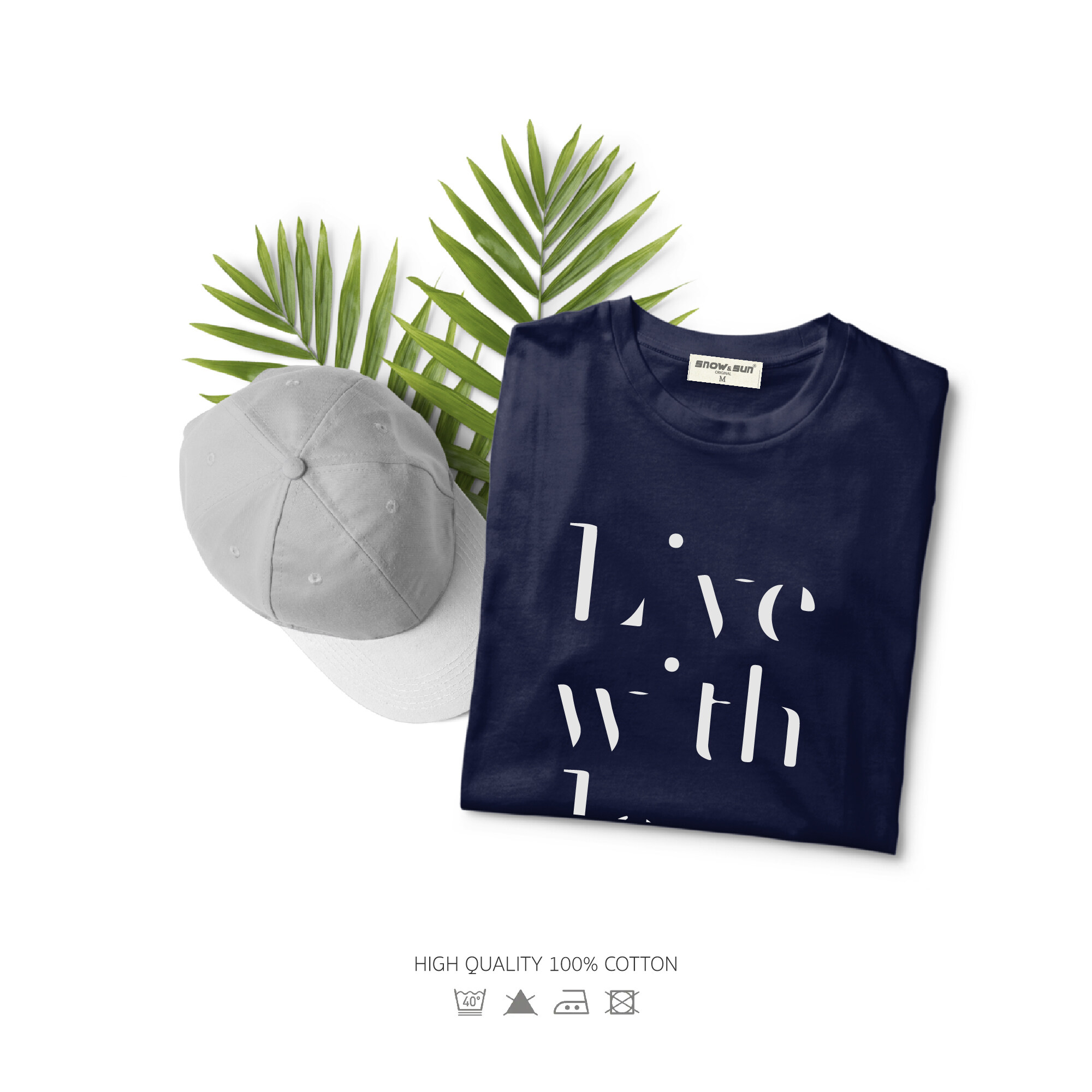 เสื้อยืดลาย Live with Less มี 3 สีให้เลือก