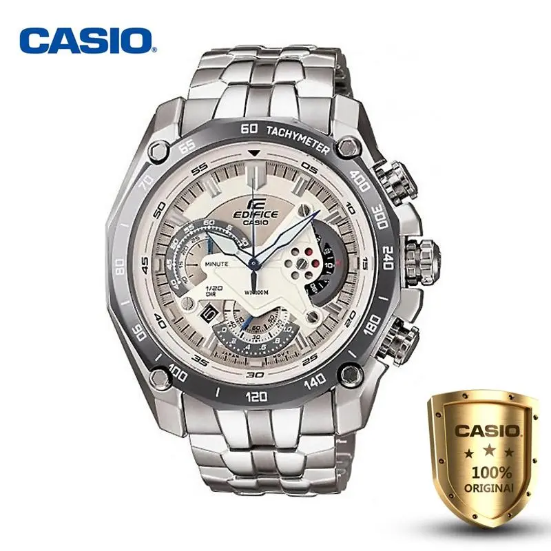 Casio Edifice รุ่น EF-550D-7AV สินค้าขายดี นาฬิกาข้อมือผู้ชาย สายสแตนเลส （ของแท้100% ประกันCMG)