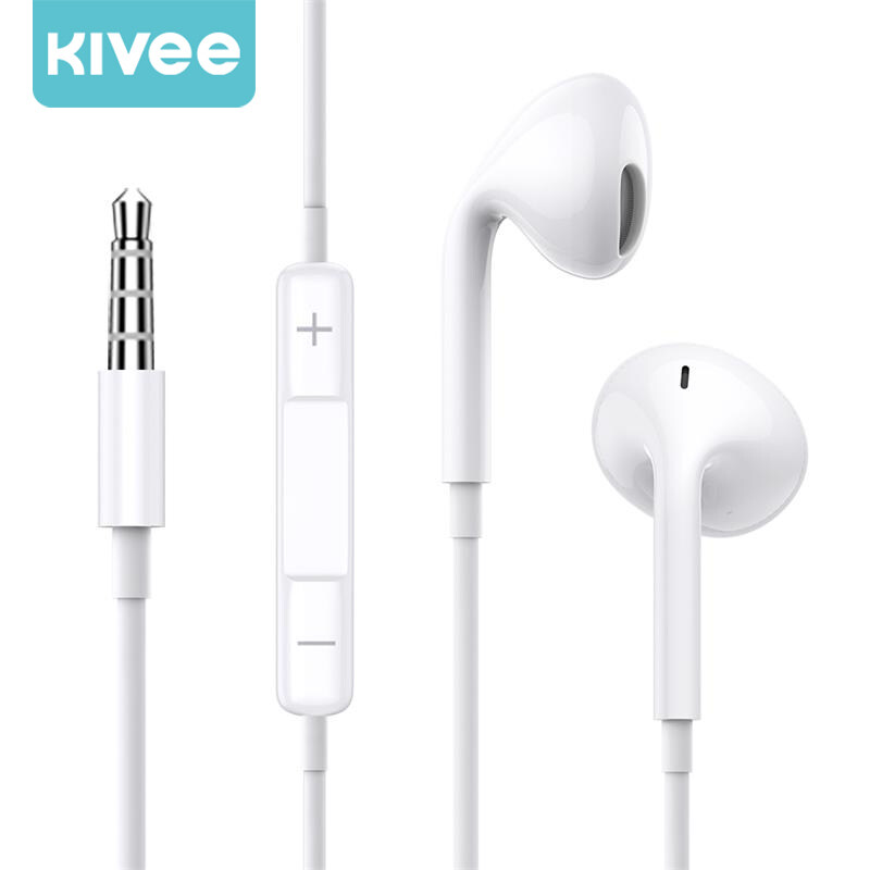 KIVEE 3.5มิ ในหูหูฟังแบบมีสายพร้อมไมโครโฟนและการควบคุมระยะไกลสำหรับ Xiaomi Redmi Samsung ViVO OPPOคอมพิวเตอร์พีซีสมาร์ทโฟนแท็บเล็ตหูฟังหูฟังสวมศีรษะ ราคา 64 บาท*ส่งฟรี