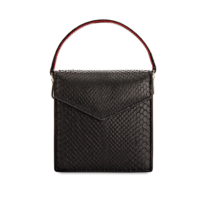 [S'UVIMOL] Baby Mail To Me - Black PYTHON กระเป๋าจิ๋วทรงเหลี่ยมหนังงูสีดำ ราคา 7,890 บาท*ส่งฟรี