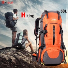 50L Hiking backpack กระเป๋าเป้สำหรับเดินป่า กระเป๋าและเป้สะพายหลัง With Rain ผ้าคลุมกระเป๋าสะพายหลัง