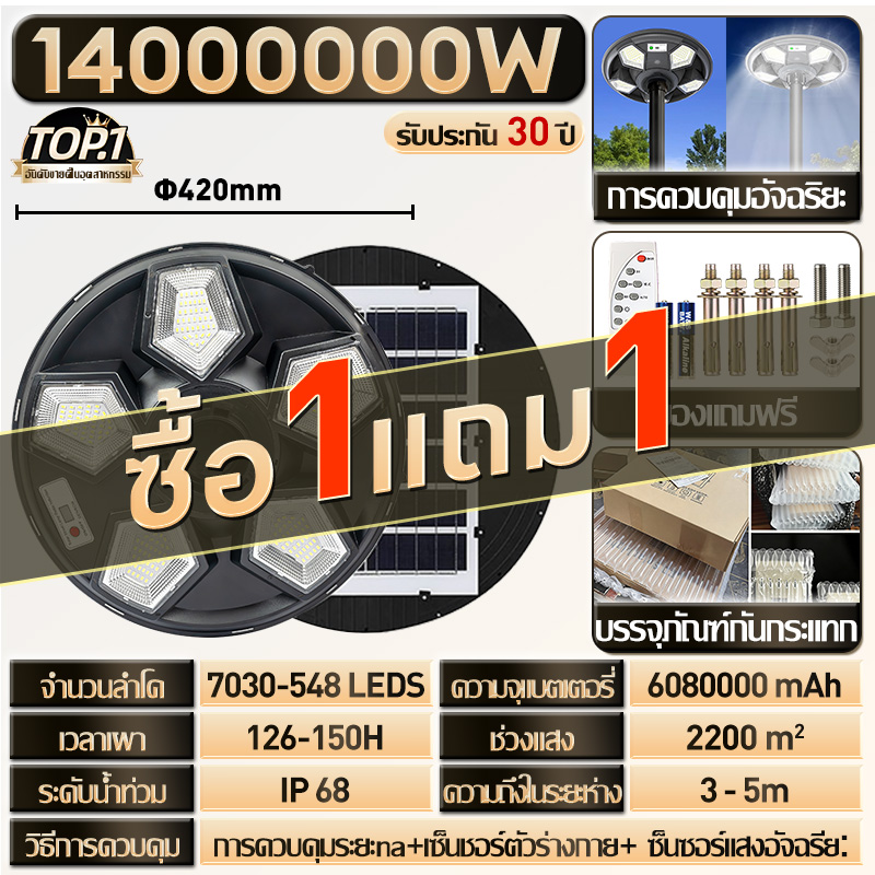 🔥ซื้อ1แถม1🔥ไฟโซล่าเซลล์ ไฟUFO ไฟโซล่าเซล Solar Light ไฟถนน UFO 28000000w ไฟยูเอฟโอ ไฟภายนอกอาคาร ไฟถนนLED ไฟ โซล่าเซลล์ ไฟแสงอาทิตย์ แสงสีขาว โคมไฟถนน ไฟถนนโซล่าเซลล์