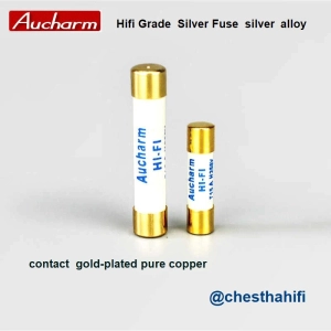 ภาพหน้าปกสินค้า1 ชิ้น ฟิวส์ Aucharm Audio Grade Silver Alloy  ขั้ว Gold-Plated Pure Copper ที่เกี่ยวข้อง