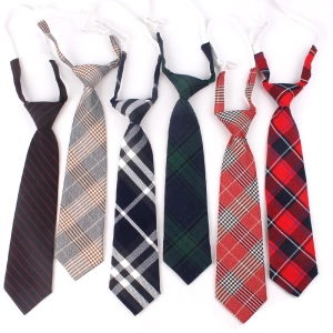 สินค้า เนคไท เน็คไท สำหรับผู้หญิง Women Neck Tie for Christmas Cotton Boys Girls Ties Slim Plaid Necktie For Gifts Casual Novelty Tie Rubber Neckties