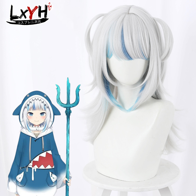 [LXYH- COSER KING] Hololive Gawr Gura Vtuber Cosplay Costume Cartoon Anime Cosplay Costume Dress Wom