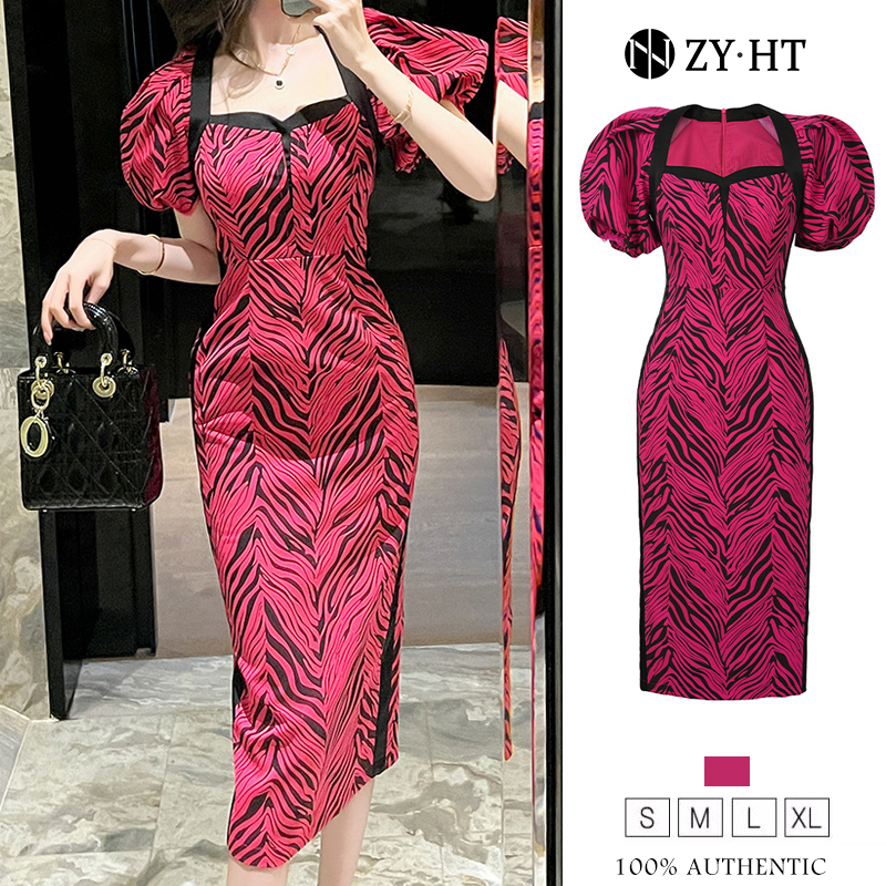 ZY.HT EraVogue เดรสผู้หญิง เดรสสีชมพู เดรสแขนพอง เดรสคอเหลี่ยม ชุดราตรี เดรสไฮโซ เดรสออกงาน เดรสไปงานแต่ง เดรสฝรั่งเศส 50185 ราคา 1,555 บาท*ส่งฟรี