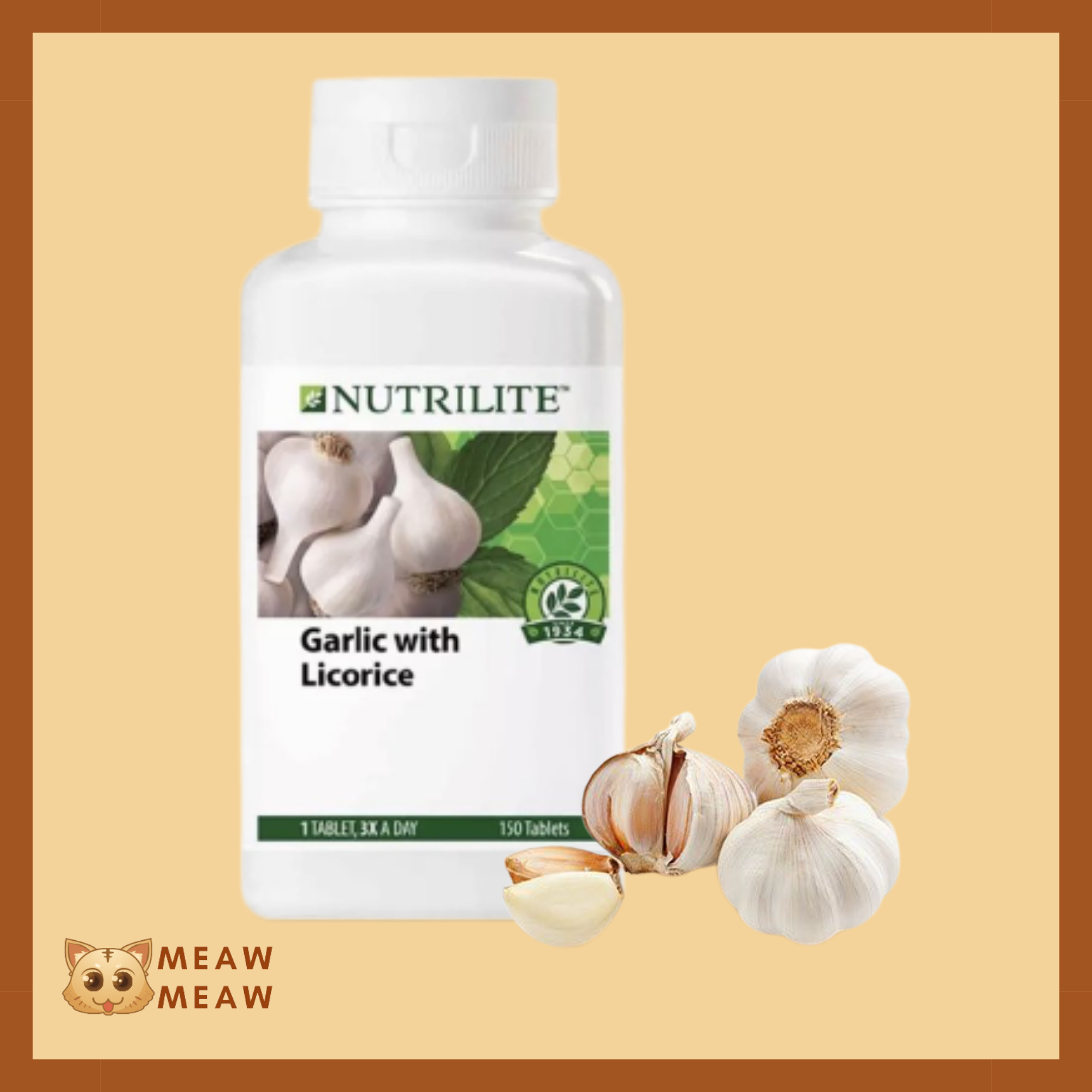 กระเทียมอัดเม็ด amway garlic Nutrilite การ์ลิค นิวทรีไลท์ แอมเวย์ กระเทียมเม็ด ของแท้1000เม็ด