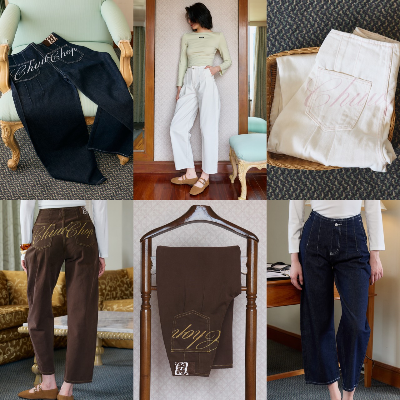 Chuuchop - (Xs-6Xl) Shilo Barrel Jeans, Barrel-Shaped Jeans, Camouflage Your Figure, Maintain Good Proportions, and Are Comfortable to Wear (C8578) ราคา 1,190 บาท*ส่งฟรี