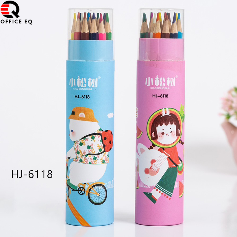 ดินสอสี สีไม้ 12 สี 18 สี 24สี 36 สี 48 สี ชุดดินสอสี แบบแท่งยาว ดินสอสีไม้ ดินสอสี กระบอกกลม สีไม้กระปุก สีไม้แท่งยาว พร้อมส่ง