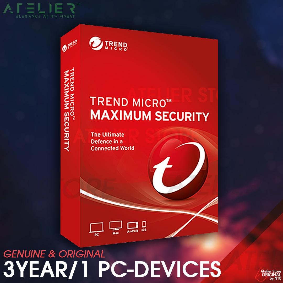 Trend Micro Maximum Security 3 ปี/ 1 เครื่อง (Windows, Mac, Android) - ของแท้