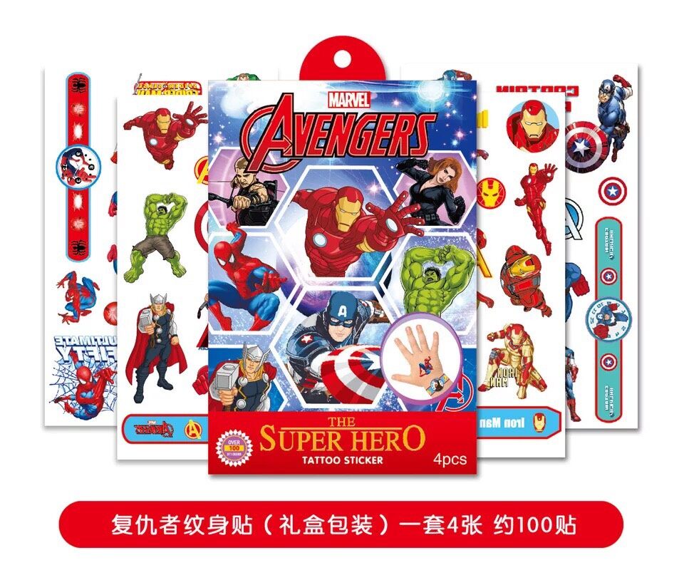 Tattoo แทททู รอยสัก สำหรับเด็ก เจ้าหญิง Avengers cars toy story Disney แอเรียล สินค้าพร้อมส่งจากไทยค่ะ