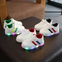 [Hi Baby]พร้อมส่ง ถูกที่สุด รองเท้าเด็กมีไฟกระพริบ LED รองเท้าผ้าใบสำหรับเด็กผู้ชาย เด็กผู้หญิง รองเท้าผ้าใบเด็ก