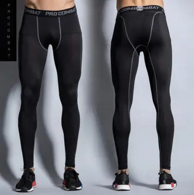 PRO COMBAT กางเกงออกกำลังกายขายาว วิ่ง/ฟิตเนส กระชับกล้ามเนื้อ Running Compression Pants Tights